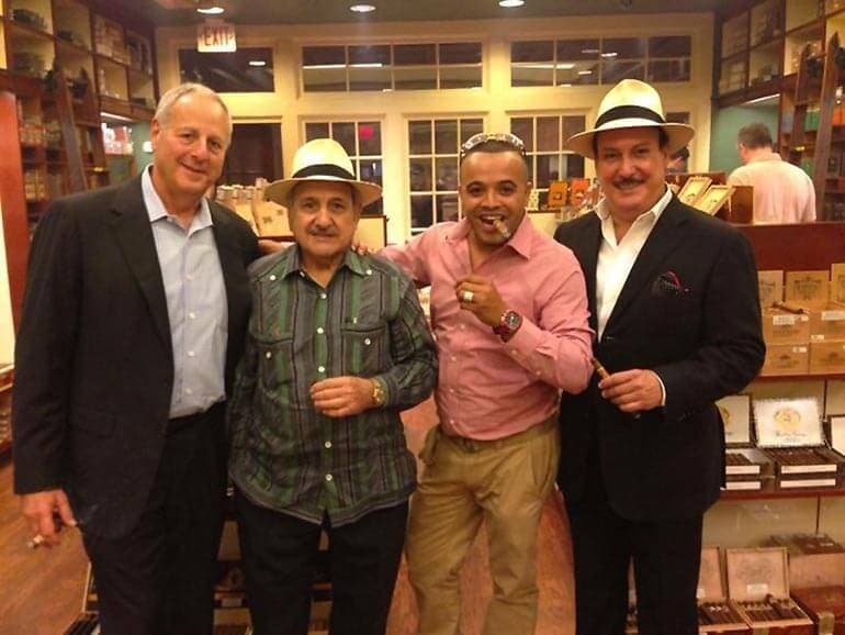 Franklin Pichardo with Carlos Fuente Sr., Carlos Fuente Jr. and Robert Levin