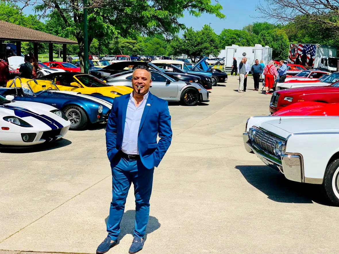 A classic car show in Troy, Michigan