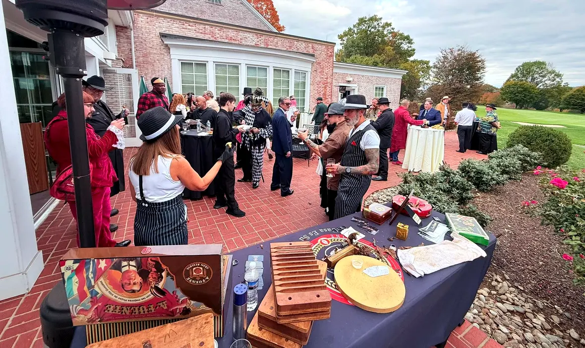 A Halloween party at a private club