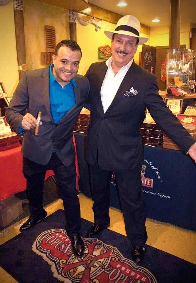 Franklin Pichardo with Carlos 'Carlito' Fuente Jr.